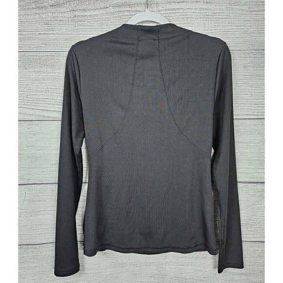 Betsey Johnson Performance Ribbed 1/4 Zip Pullover Black Size Small - Picture 2 of 4